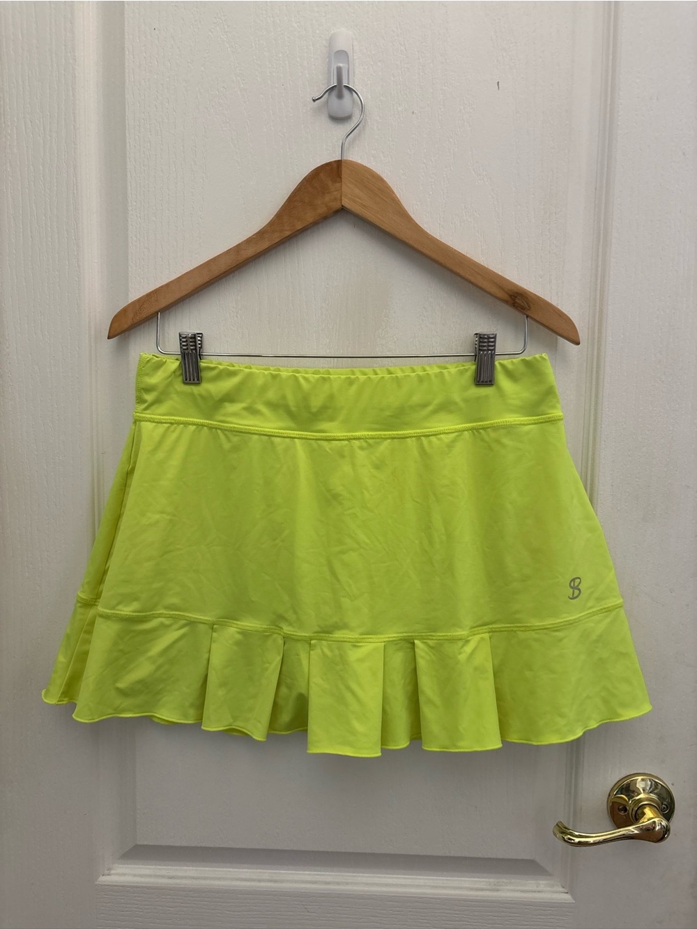 Neon Yellow Ruffle Athletic Skort